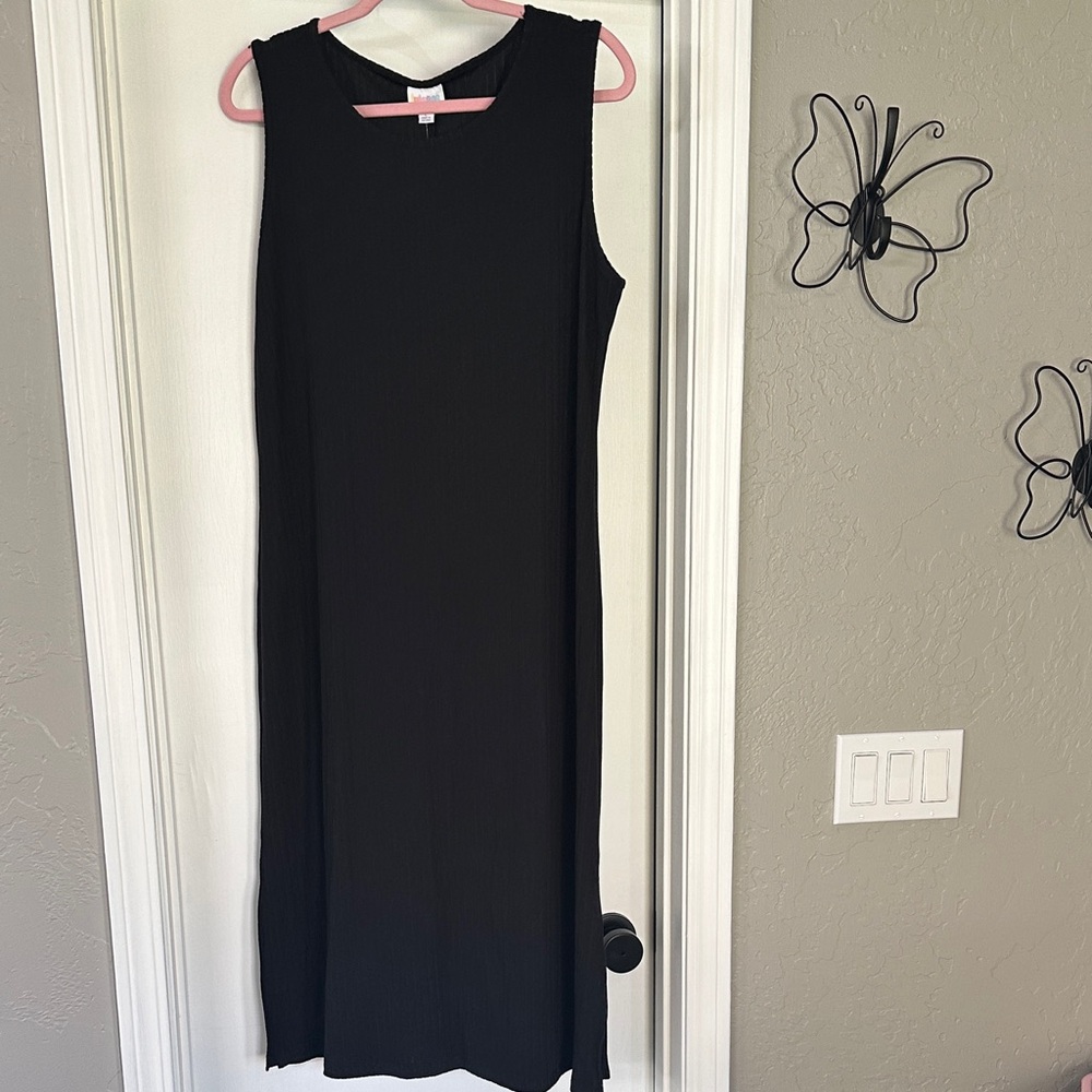 LuLaRoe Black Sleeveless Long  Midi Dress